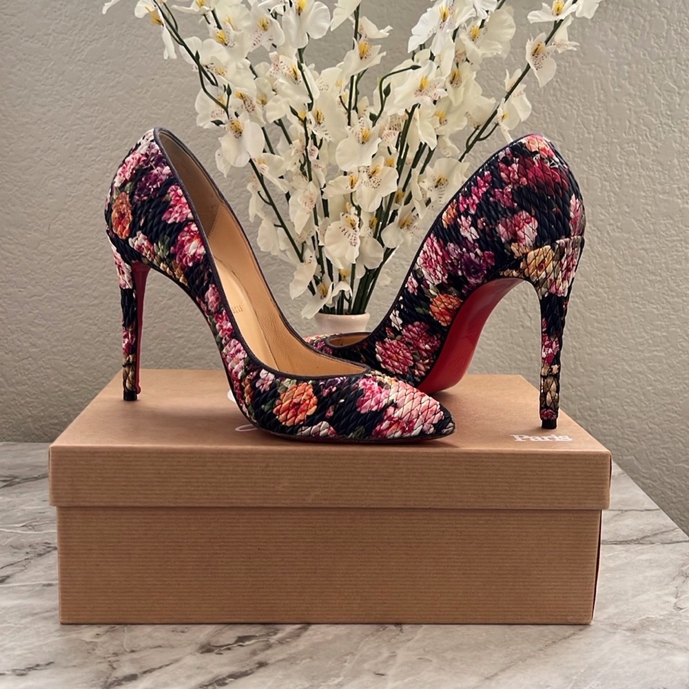 Christian Louboutin Pigalle Follies Multicolor Women's Heels - Picture 9 of 10